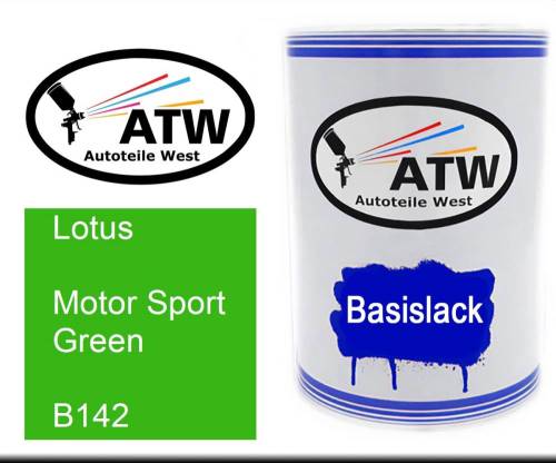 Lotus, Motor Sport Green, B142: 500ml Lackdose, von ATW Autoteile West.